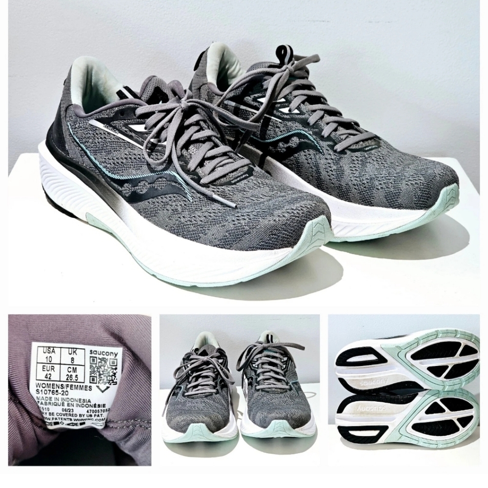 Saucony Echelon 9 Sneakers Womens Size 10 S10765-20 Gray Running Walking